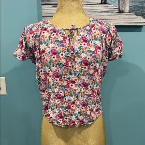 Floral Ruffle Women's Blouse